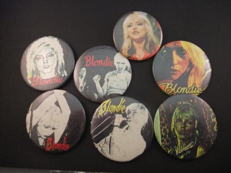 Blondie,Debbie Harry Amerikaanse rockgroep,lot van 7 buttons